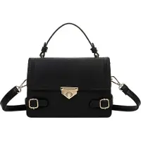 Gallantry Paris Sac à Main pour Femme avec Fermoir C?ur Métallique et Bandoulière Gallantry Noir