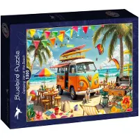 Blue Bird Plage Camping-car Puzzle - 1000 pièces