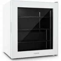 Klarstein IceAge 88 Mini Congélateur, 88L, Température 0 à -18°C, Éclairage LED, 3 Étagères, Énergie , Compact & Économique, Petit Congélateur Design Verre, Congélateur Petite Taille, Blanc