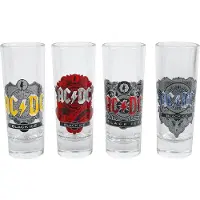 KKL Pack De 4 Verres à Shot Black Ice Ac/dc