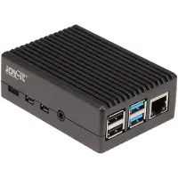Joy-It Raspberry Pi boîtier en aluminium comme dissipateur thermique en noir pour le 4 B (RB-AlucaseP4+08)