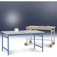 Manuflex BB3017.7035 Table d'appoint BASIS fixe avec plateau en plastique (100 x 60 x 78 cm)