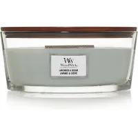 Woodwick Lavender & Cedar bougie parfumée avec mèche en bois (hearthwick) 453.6 g