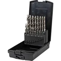 Stier Jeu de 19 forets hélicoïdaux Standard DIN 338 HSS-G 1-10 mm en coffret (1,0 à 10,0 mm (par pas de 0,5 mm))
