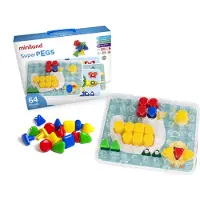 Miniland Superpegs Primary 64 Units Multicolore Enfants