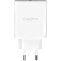 Canyon Chargeur mural H-20 avec USB-C 20W (20 W, 1 portion), Chargeur USB, Blanc