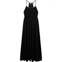 Superdry Lace Jersey Sleeveless Long Dress Noir M Femme