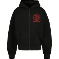 MJ Gonzales Global Flame Oversized Full Zip Sweatshirt Noir M Homme
