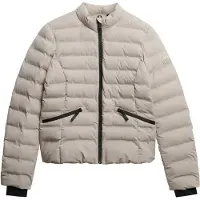 Superdry City Fuji Padded Jacket Beige M Femme