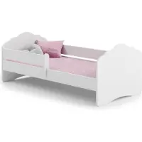 KOBI Lit enfant + matelas + barriere de securite 160x80