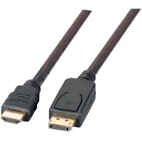 EFB NORDIC DisplayPort vers (1 m), Câble vidéo, Noir