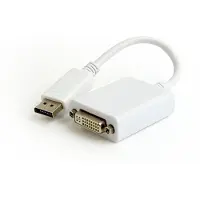 Gembird A-DPM-DVIF-03-W Adaptateur de câble vidéo DisplayPort DVI Noir (DVI, 10 cm), Adaptateur données + vidéo, Noir, Blanc