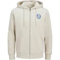 Jack & Jones One Color Summer Full Zip Sweatshirt Beige 2XL Homme