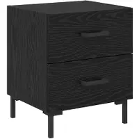 vidaXL Cabinet de chevet avec tiroir Chêne noir 40 x 35 x 47,5 cm