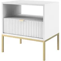 HABITAT ET JARDIN Table de chevet en bois "Tunis" - Blanche