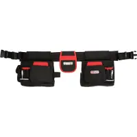 Ks Tools Ceinture porte-outils professionnelle Noir et rouge