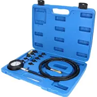 Ks Tools Kit de testeur de pression d'huile BT581450 Testeur d'huile, kit de testeur, y compris divers adaptateurs 0 - 10 bar