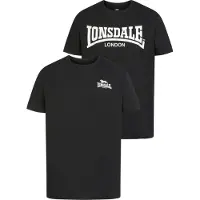 Lonsdale Piddinghoe Short Sleeve T-shirt 2 Units Noir 3XL Homme