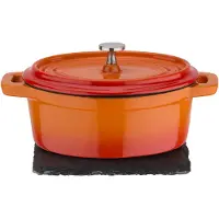 GSW Orange Shadow 718356 Casserole avec couvercle, fonte/fonte d'aluminium, diamètre 12 cm, compatible avec les cuisinières à induction