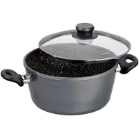 Stoneline Casserole 7451 1,5 L, Fonte d'aluminium, Gris, Couvercle inclus