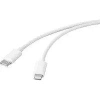 Basetech Câble USB USB 2.0 USB-C mâle, Apple Lightning mâle 2.00 m blanc BT-2347612
