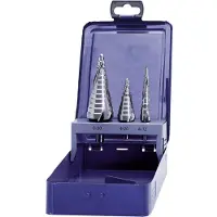 Eventus by 17334 HSS Step drill bit set 3-piece 4 - 12 mm, 4 - 20 mm, 6 - 30 mm Cylinder shank 1 Set