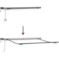vidaXL Store à rallonge noir 350 x 250 cm en tissu et aluminium