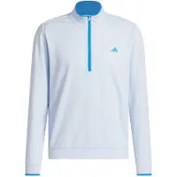 Adidas T-Shirt fonctionnel 'Lightweight Half-Zip' bleu clair / blanc
