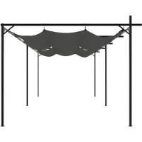vidaXL Pergola avec toit coulissant anthracite 589x292x230 cm
