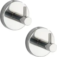 Wenko 2 porte-serviettes Uno Bosio argent brillant