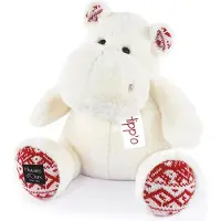 Doudou et Compagnie Hippopotame - Blanc Noel 40cm