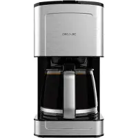Cecotec Cafetière filtre Coffee 56 Heat. Puissance de 800W, capacité de 1,2L (pour 10 tasses), finition en acier inoxydable