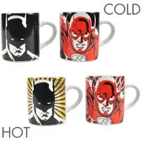 Half Moon Bay Mug - Justice League - Set De 2 Mini Heat Change Batman Et Flash