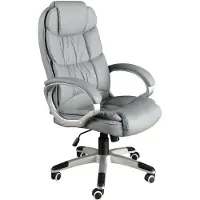 ANGEL CERDA SL Angel Cerdá Chaise de bureau en similicuir gris 4154