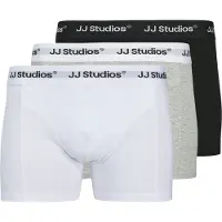 Jack & Jones Boxers 'JACSOHO' gris chiné / noir / blanc