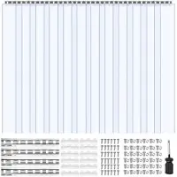 Vevor Rideau Lanière PVC 1,8x2,1 m Rideau Lamelle Plastique Transparent de Porte