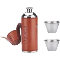 Laguiole Flasque À Alcool Avec 2 Verres En Similicuir
