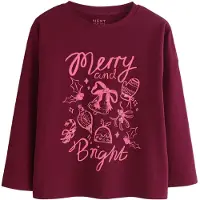 Next T-Shirt rose clair / bourgogne