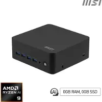 MSI Cubi Z AI 8M AMD Ryzen 9 8945HS Barebone 0.9L sized PC Noir SoC AMD 4 GHz Haut-parleurs intégrés