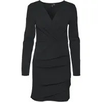 Vero Moda Dinna Long Sleeve Short Dress Noir M Femme