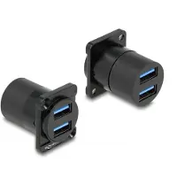 DeLOCK D-Typmodul USB 3.2 Gen 1 Typ-A 2xBuchse zu 2xBuchse
