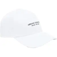 Armani Exchange pour homme. XM001694AF15502U0002 Casquette décontractée blanche (OSFA), Casuel, Coton