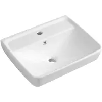 Hak Aqualine Ceramics - Lavabo 500x400 mm, avec trop-plein, trou pour robinet, blanc TU0350
