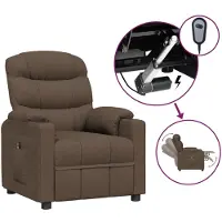 vidaXL Fauteuil relax électrique marron Tissu