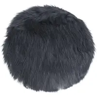 House Nordic Coussin de siège rond en peau d'agneau artificielle grise Ø 35 cm