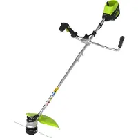 Greenworks GD60BCB - Coupe-gazon - 40 cm - Cordon en nylon - Poignée en U - 2 mm - Noir - Vert - Argent