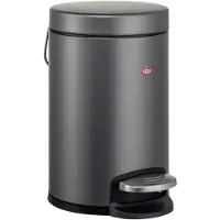 Wesco Seau à cosmétiques 113 GRAPHIT MATT avec volume de déchets de 3 litres et pédale / Seau de bain / Poubelle sur pied