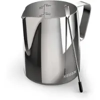 Xavax Barista-Milchkännchen mit Latte Art Pen, Edelstahl, 600 ml, Silber (00111280)