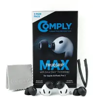 Comply Bouchons d'oreille TrueGrip MAX pour AirPods Pro 3, noir, taille L