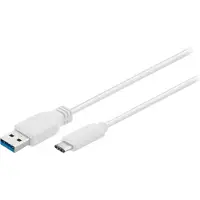 Goobay USB 3.0 câble de raccordement [1x USB 3.0 prise mâle A - 1x USB-C? Stecker] 0.20 m blanc ore Steckkon